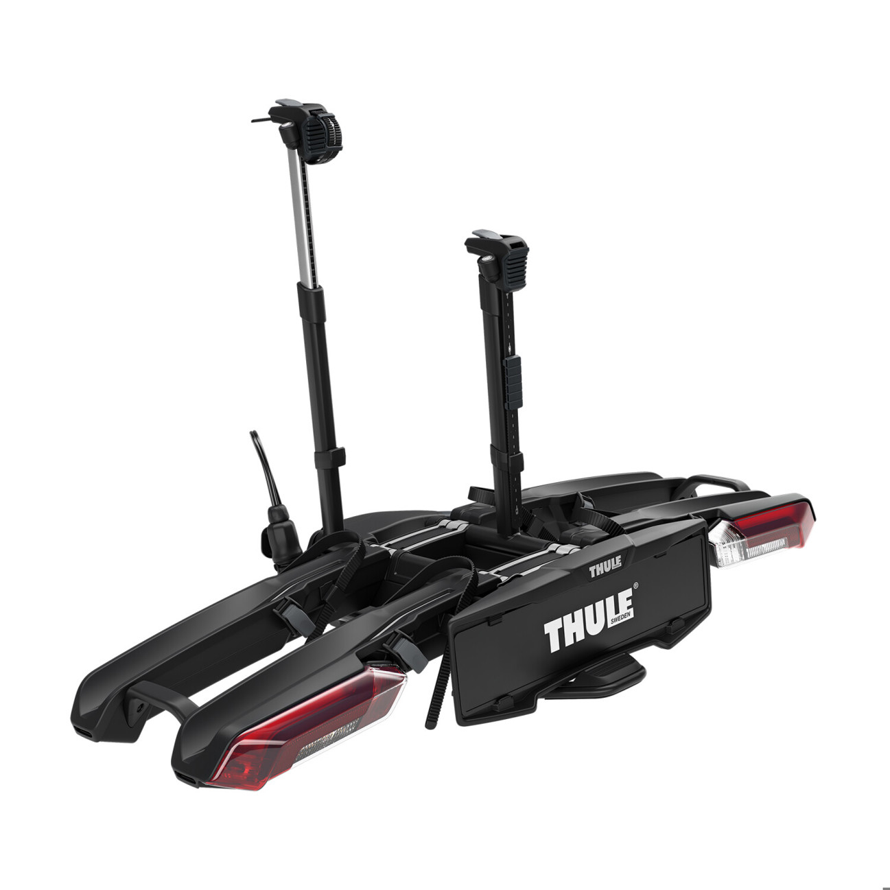 Thule - 978 Fahrrad-Kupplungsträger für 2 Fahrräder (max. Tragkraft 60 kg, integrierte Rückleuchte, abklappbar) Thule - 978 Fahrrad-Kupplungsträger für 2 Fahrräder (max. Tragkraft 60 kg, integrierte Rückleuchte, abklappbar)