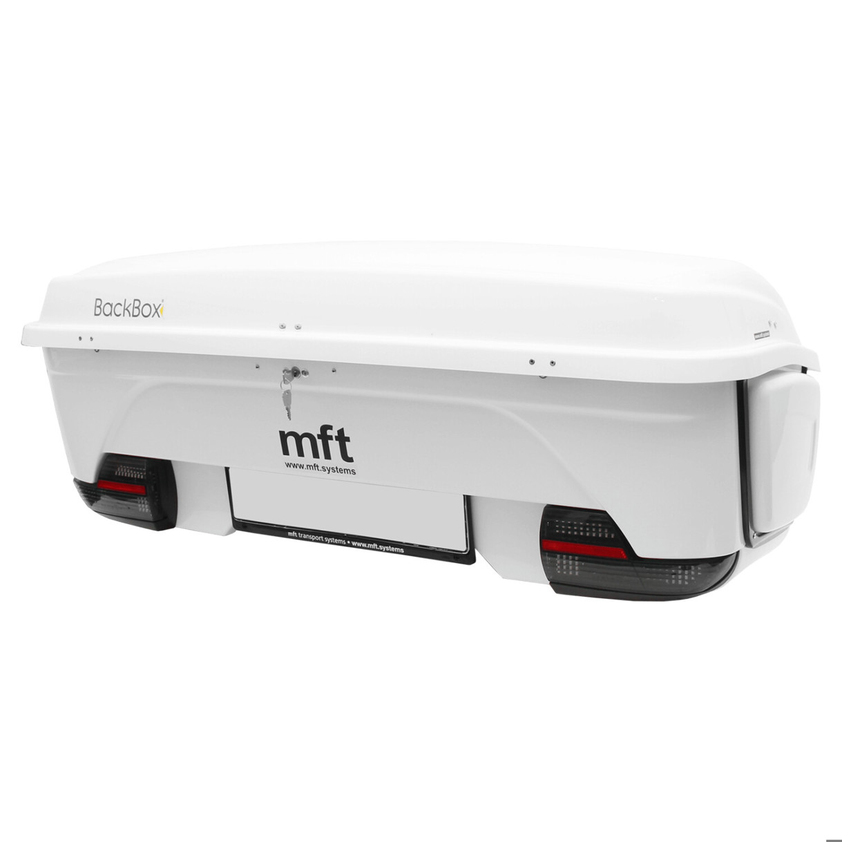 mft - 1500-W - Gepäckbox (300L, 57kg, abschließbar, Abklappmechanismus, weiß) mft - 1500-W - Gepäckbox (300L, 57kg, abschließbar, Abklappmechanismus, weiß)