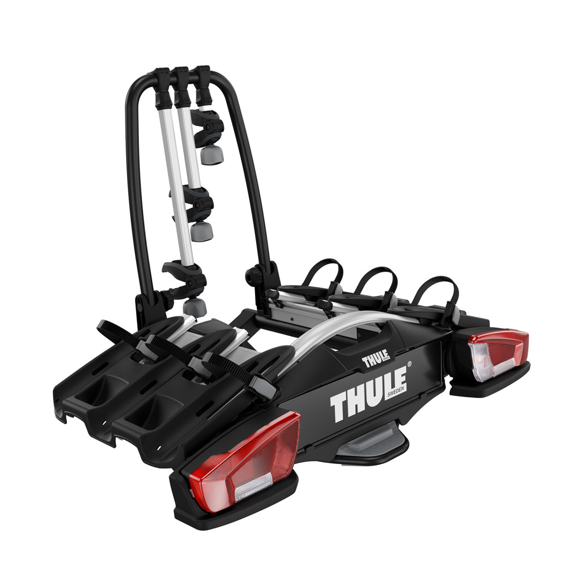 Thule - 926002 Fahrrad-Kupplungsträger für 3 Fahrräder, Schnellmontage, integrierte Rückleuchte (19 kg, 126 x 80 x 74 cm)