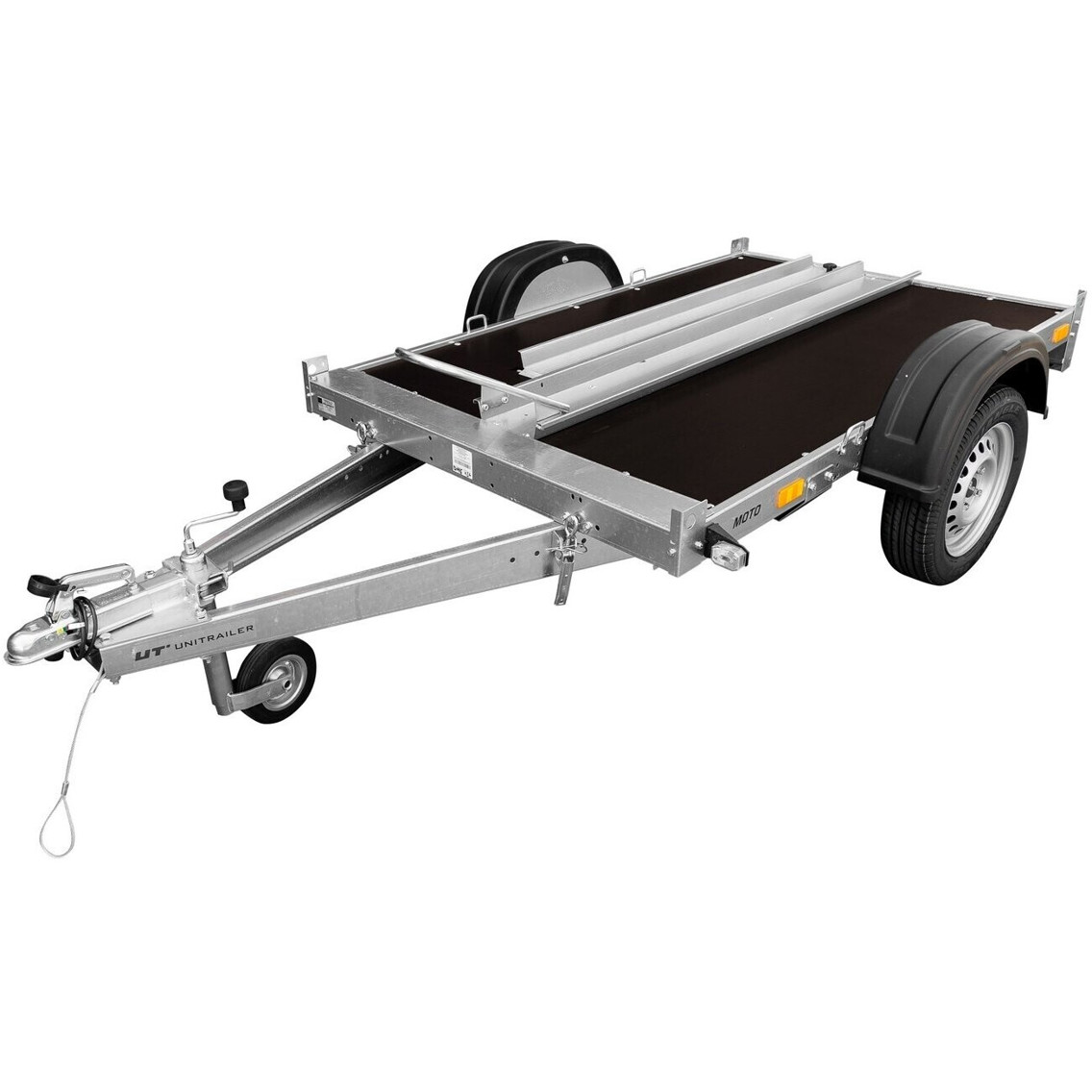 Unitrailer - UT003763 - Motorradanhänger Einachser 750 kg V-Deichsel 13 Zoll silber Unitrailer - UT003763 - Motorradanhänger Einachser 750 kg V-Deichsel 13 Zoll silber