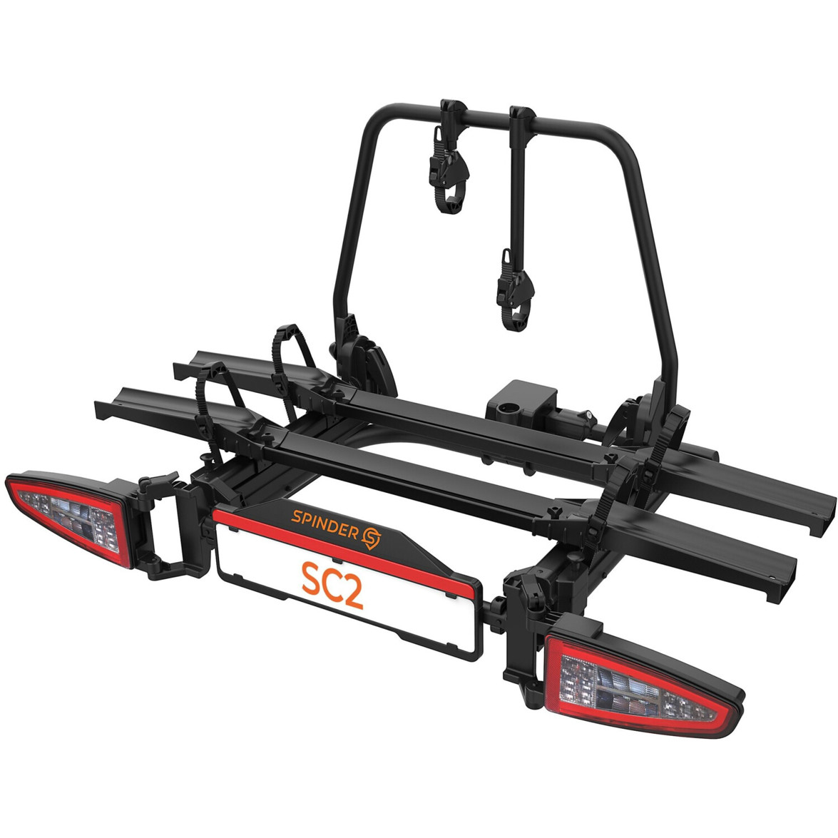 Spinder - SC2 - Fahrrad-Kupplungsträger für 2 Fahrräder (60 kg), Anhängerkupplung, abschließbar, erweiterbar Spinder - SC2 - Fahrrad-Kupplungsträger für 2 Fahrräder (60 kg), Anhängerkupplung, abschließbar, erweiterbar