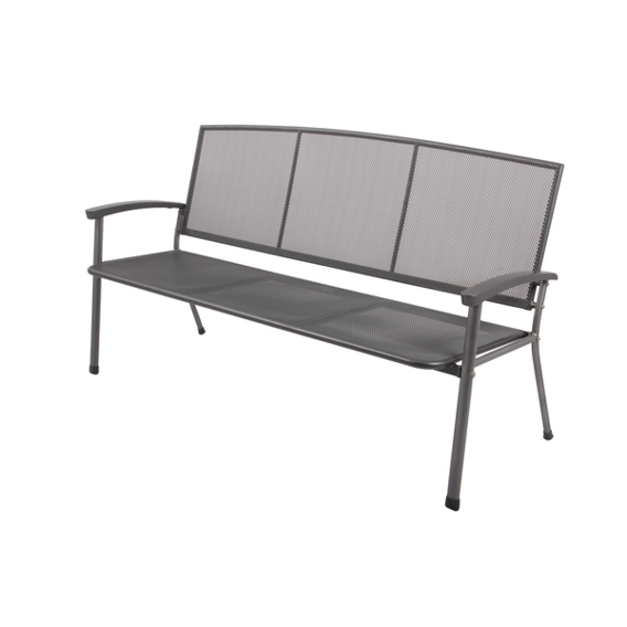 FRG - RIVO - Elegante Gartenbank aus Streckmetall in Eisengrau, 22 kg FRG - RIVO - Elegante Gartenbank aus Streckmetall in Eisengrau, 22 kg
