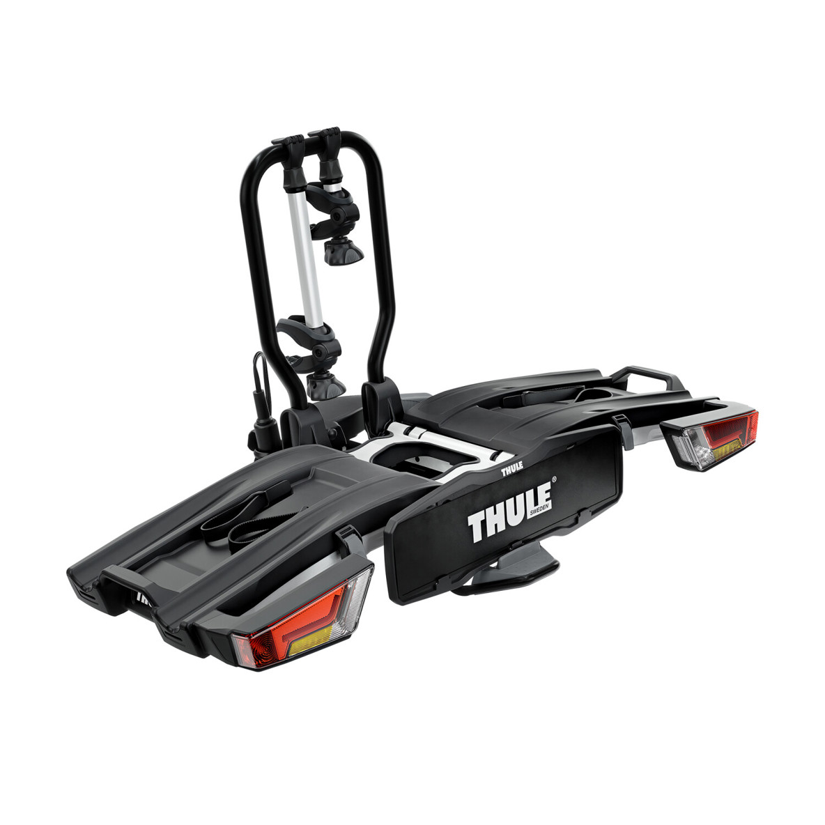 Thule - 933100 EasyFold XT 2 - Fahrrad-Kupplungsträger 2 Fahrräder - 17,9 kg - 123 x 68 x 63 cm - Schnellmontage - integrierte Rückleuchte - Diebstahlsicherung